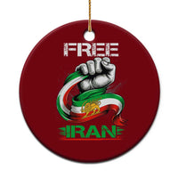 Free Iran Ceramic Ornament Iran Lion Sun Flag Fist