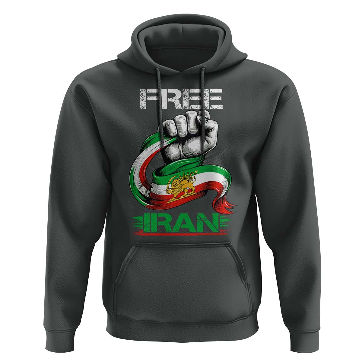 Free Iran Hoodie Iran Lion Sun Flag Fist
