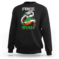 Free Iran Sweatshirt Iran Lion Sun Flag Fist