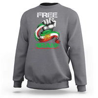 Free Iran Sweatshirt Iran Lion Sun Flag Fist