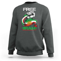 Free Iran Sweatshirt Iran Lion Sun Flag Fist