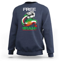 Free Iran Sweatshirt Iran Lion Sun Flag Fist