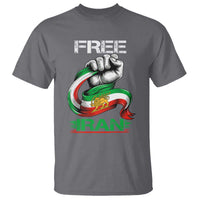 Free Iran T Shirt Iran Lion Sun Flag Fist