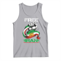 Free Iran Tank Top Iran Lion Sun Flag Fist