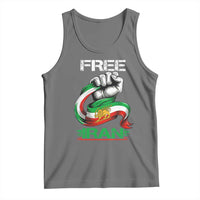 Free Iran Tank Top Iran Lion Sun Flag Fist