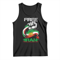 Free Iran Tank Top Iran Lion Sun Flag Fist