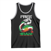 Free Iran Tank Top Iran Lion Sun Flag Fist