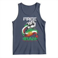 Free Iran Tank Top Iran Lion Sun Flag Fist