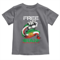 Free Iran Toddler T Shirt Iran Lion Sun Flag Fist