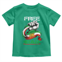 Free Iran Toddler T Shirt Iran Lion Sun Flag Fist