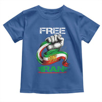 Free Iran Toddler T Shirt Iran Lion Sun Flag Fist