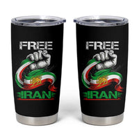 Free Iran Tumbler Cup Iran Lion Sun Flag Fist