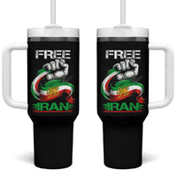 Free Iran Tumbler With Handle Iran Lion Sun Flag Fist