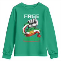 Free Iran Youth Sweatshirt Iran Lion Sun Flag Fist
