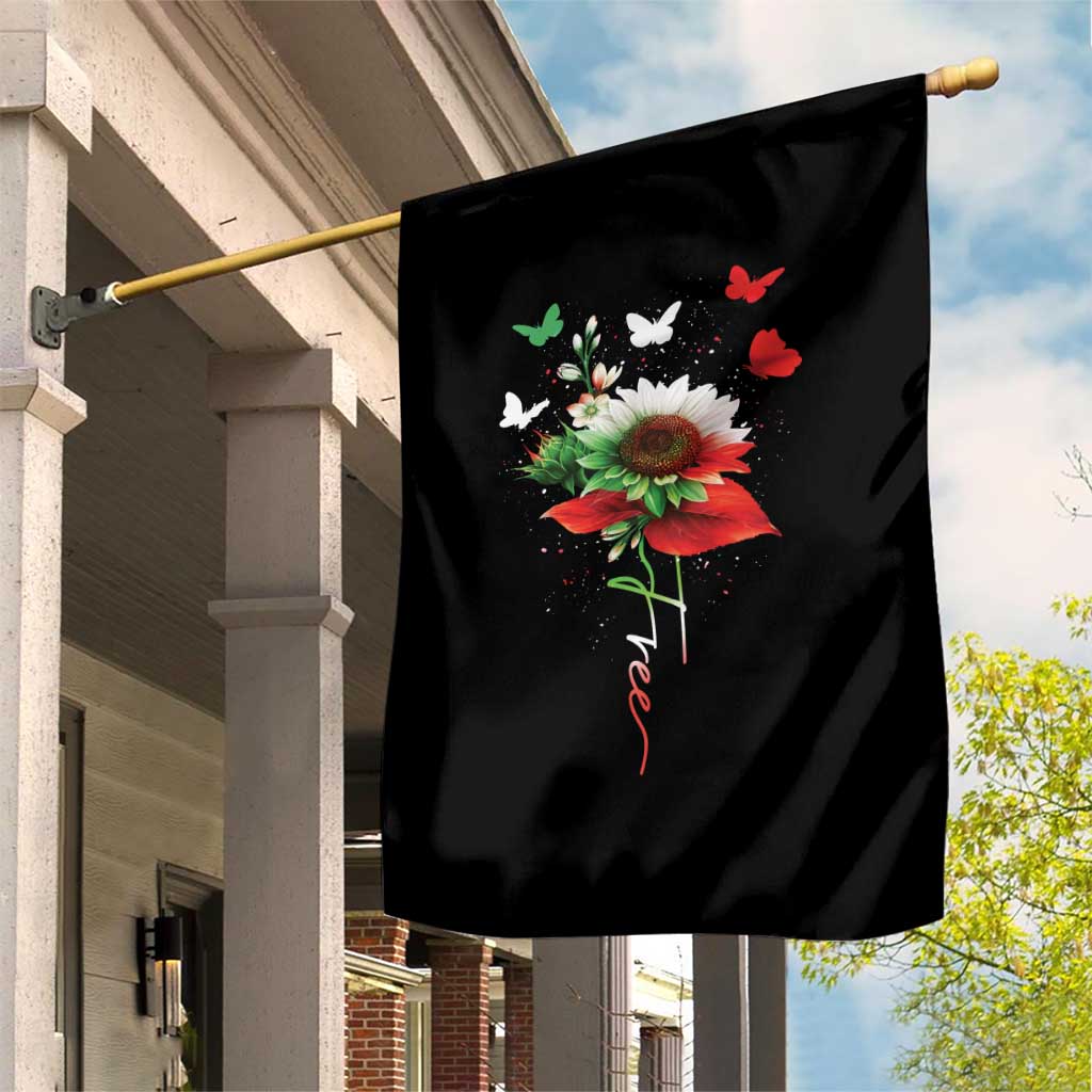 Free Iran Protest Garden Flag Sunflower Flag