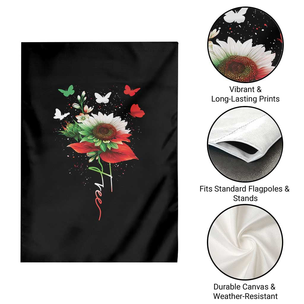 Free Iran Protest Garden Flag Sunflower Flag