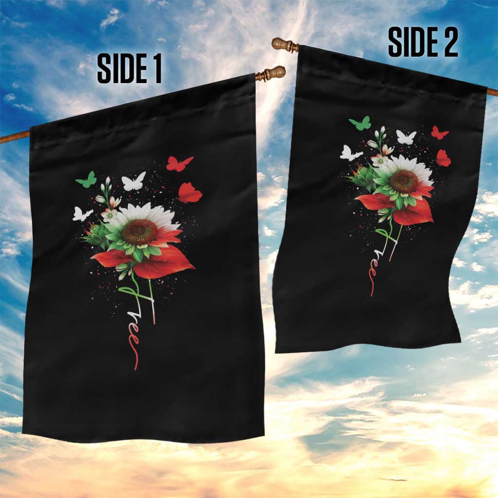 Free Iran Protest Garden Flag Sunflower Flag