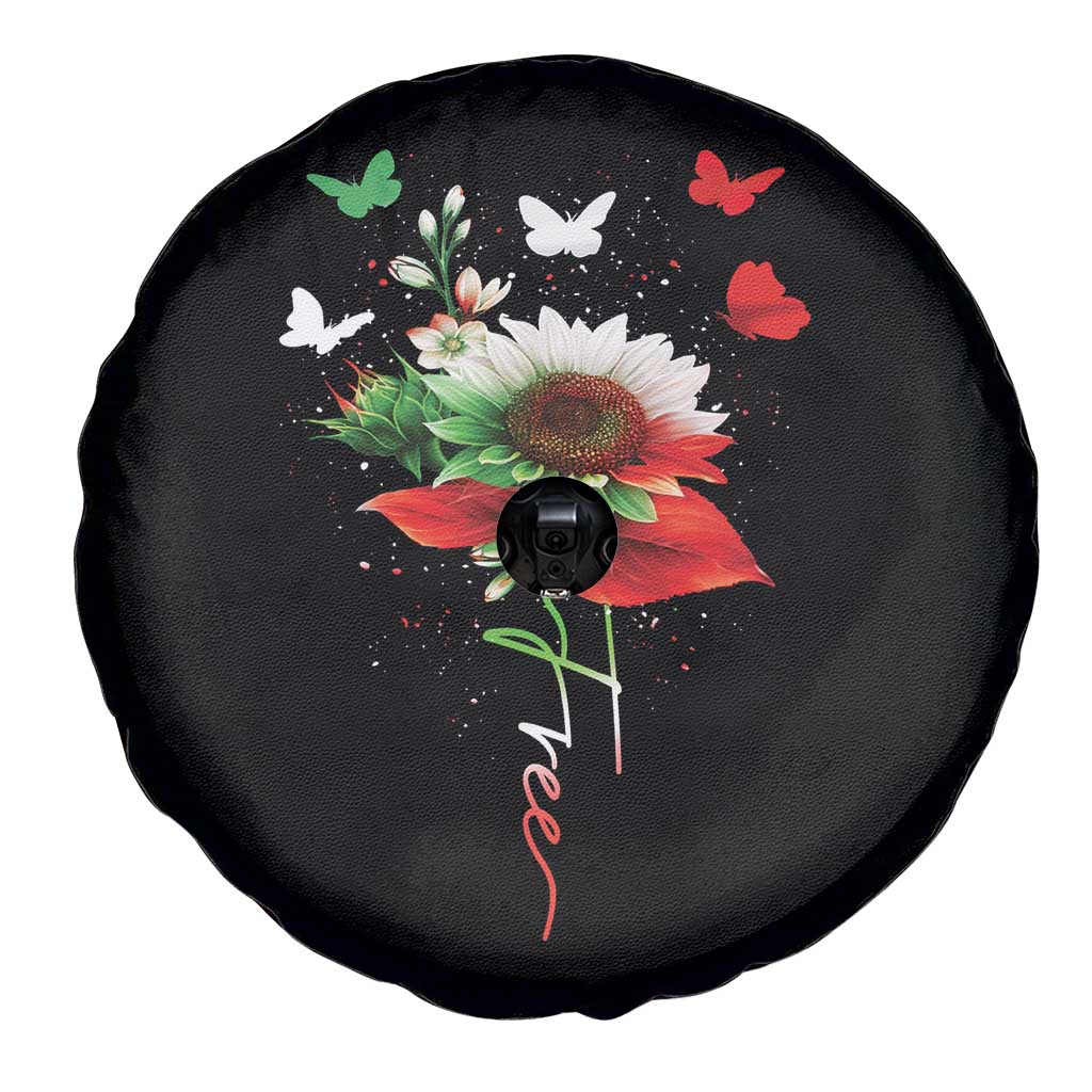 Free Iran Protest Spare Tire Cover Sunflower Flag