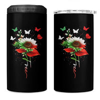 Free Iran Protest 4 in 1 Can Cooler Tumbler Sunflower Flag
