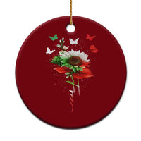 Free Iran Protest Ceramic Ornament Sunflower Flag