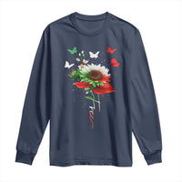 Free Iran Protest Long Sleeve Shirt Sunflower Flag