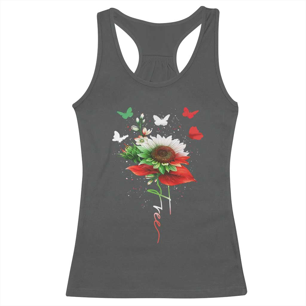 Free Iran Protest Racerback Tank Top Sunflower Flag