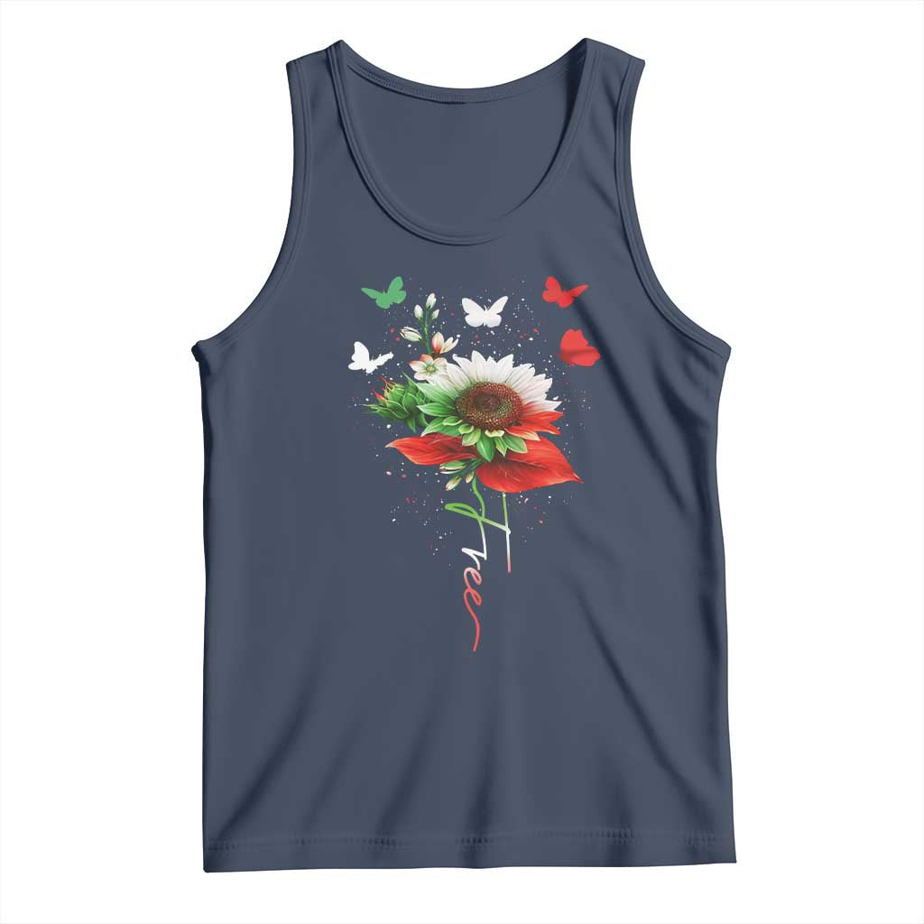 Free Iran Protest Tank Top Sunflower Flag