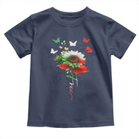 Free Iran Protest Toddler T Shirt Sunflower Flag