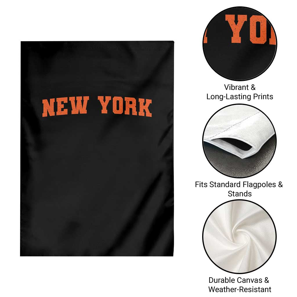 New York Garden Flag Vintage Varsity Sports Throwback Design
