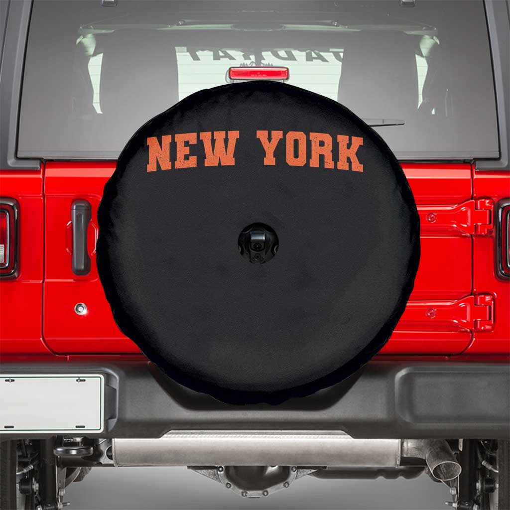 New York Spare Tire Cover Vintage Varsity Sports Throwback Design