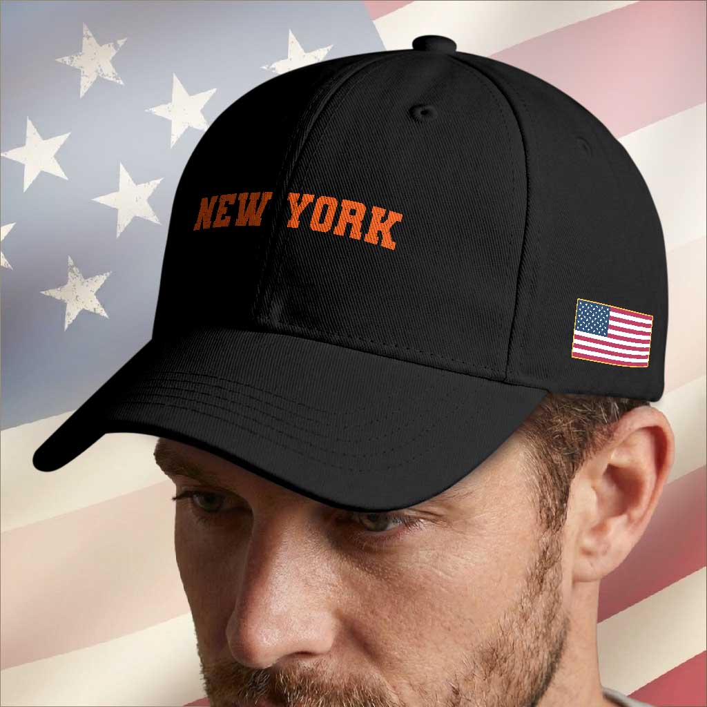 New York Baseball Cap Vintage Varsity Sports Throwback Design