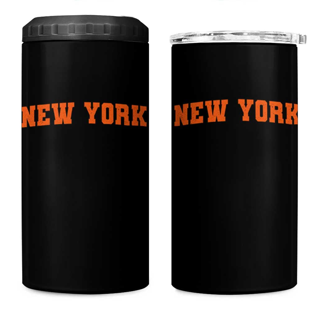 New York 4 in 1 Can Cooler Tumbler Vintage Varsity Sports Throwback Design