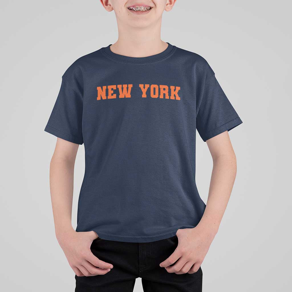 New York T Shirt For Kid Vintage Varsity Sports Throwback Design