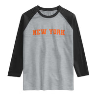 New York Raglan Shirt Vintage Varsity Sports Throwback Design