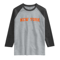 New York Raglan Shirt Vintage Varsity Sports Throwback Design