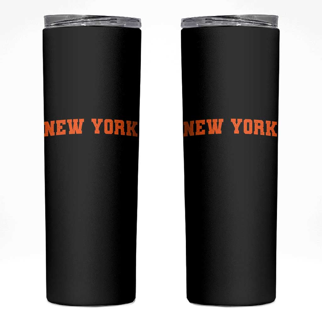 New York Skinny Tumbler Vintage Varsity Sports Throwback Design