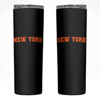 New York Skinny Tumbler Vintage Varsity Sports Throwback Design