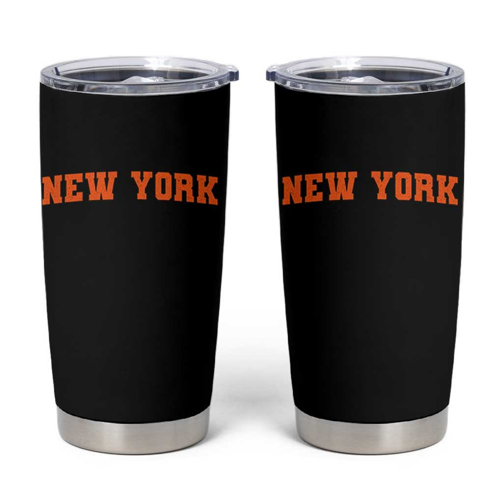 New York Tumbler Cup Vintage Varsity Sports Throwback Design