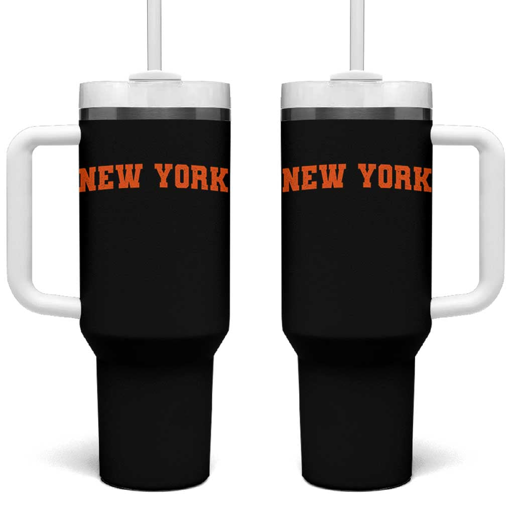 New York Tumbler With Handle Vintage Varsity Sports Throwback Design