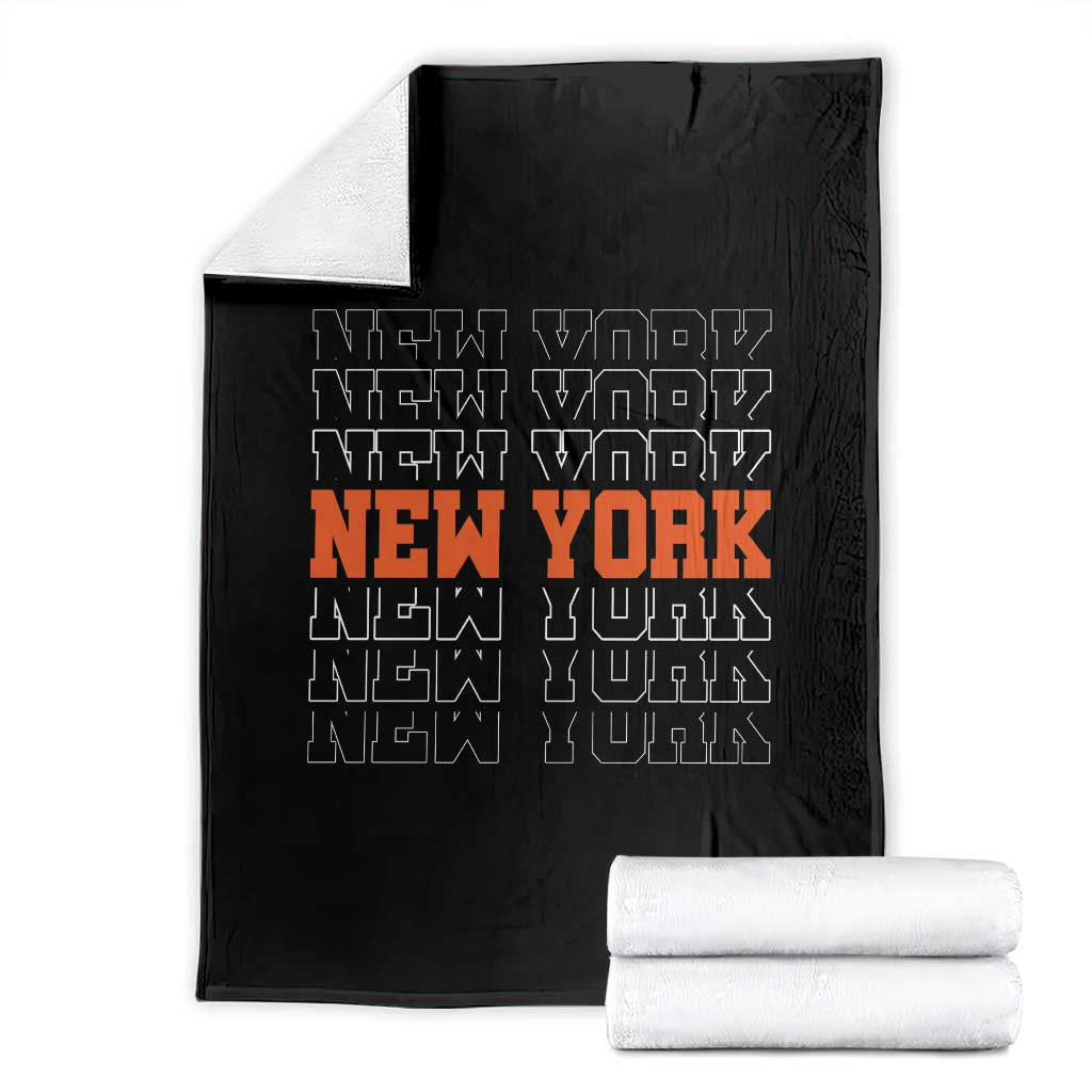 Vintage New York Throw Blanket Name Retro Design