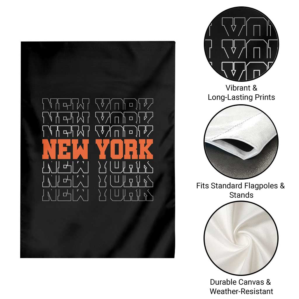 Vintage New York Garden Flag Name Retro Design