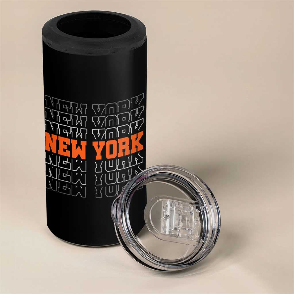 Vintage New York 4 in 1 Can Cooler Tumbler Name Retro Design