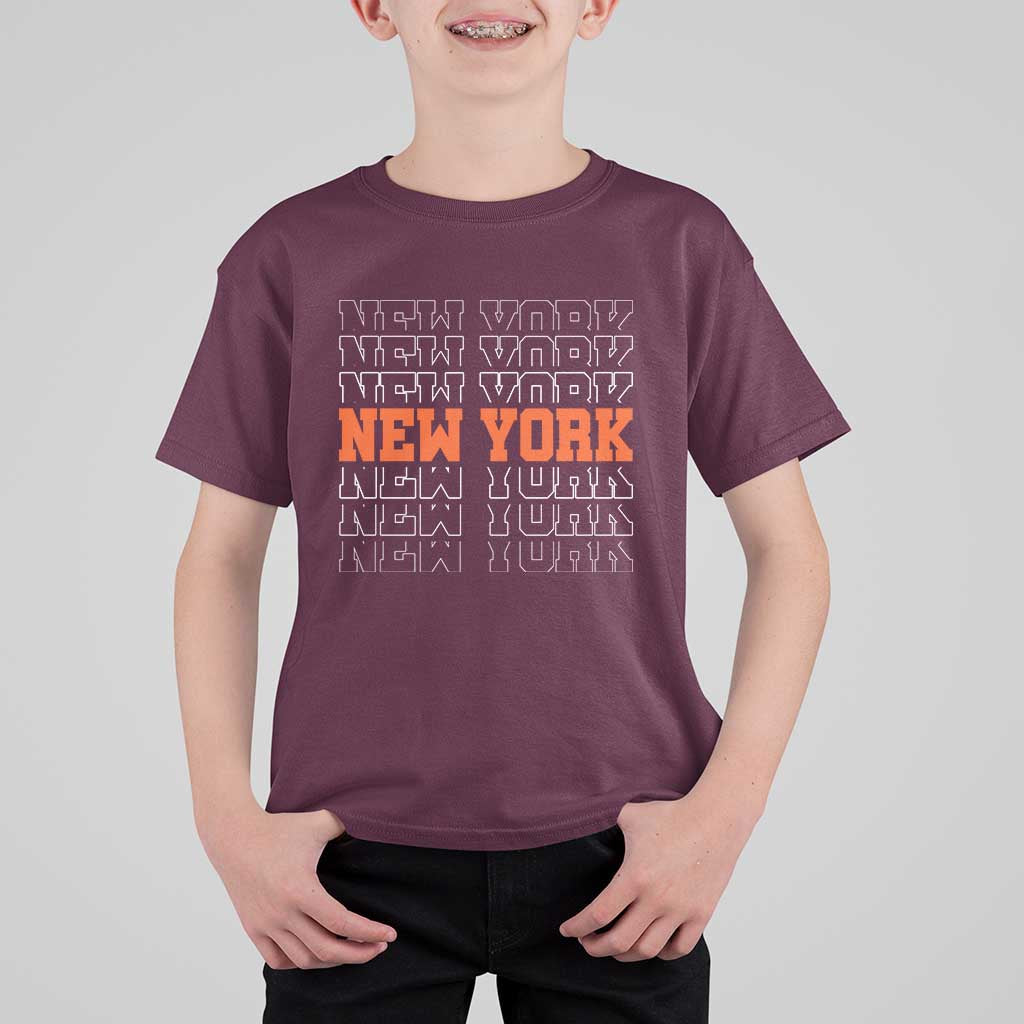 Vintage New York T Shirt For Kid Name Retro Design
