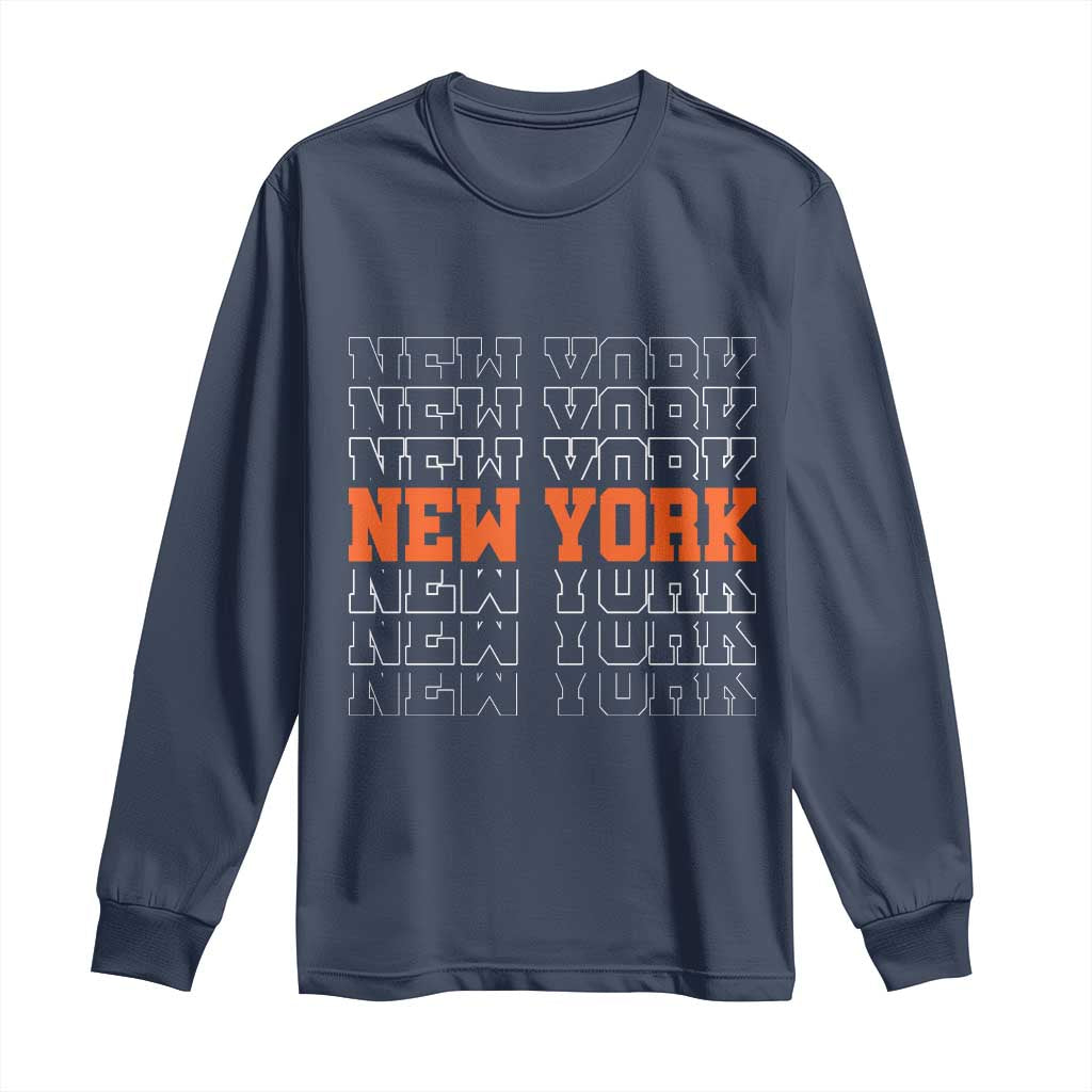 Vintage New York Long Sleeve Shirt Name Retro Design