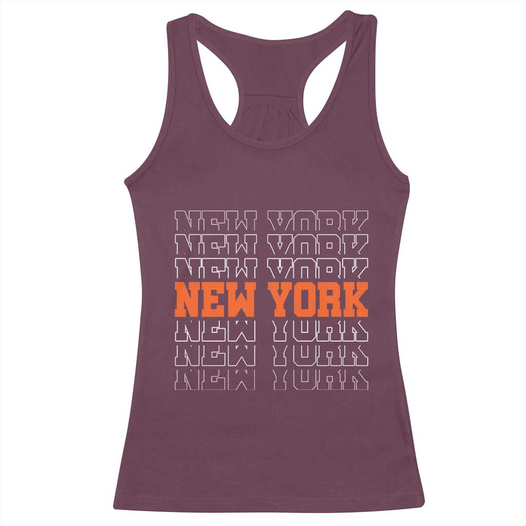 Vintage New York Racerback Tank Top Name Retro Design