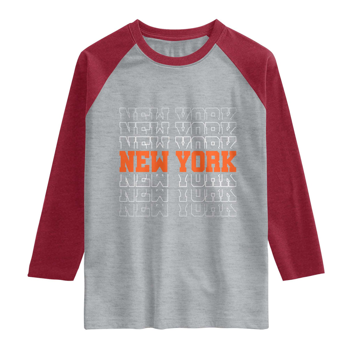 Vintage New York Raglan Shirt Name Retro Design