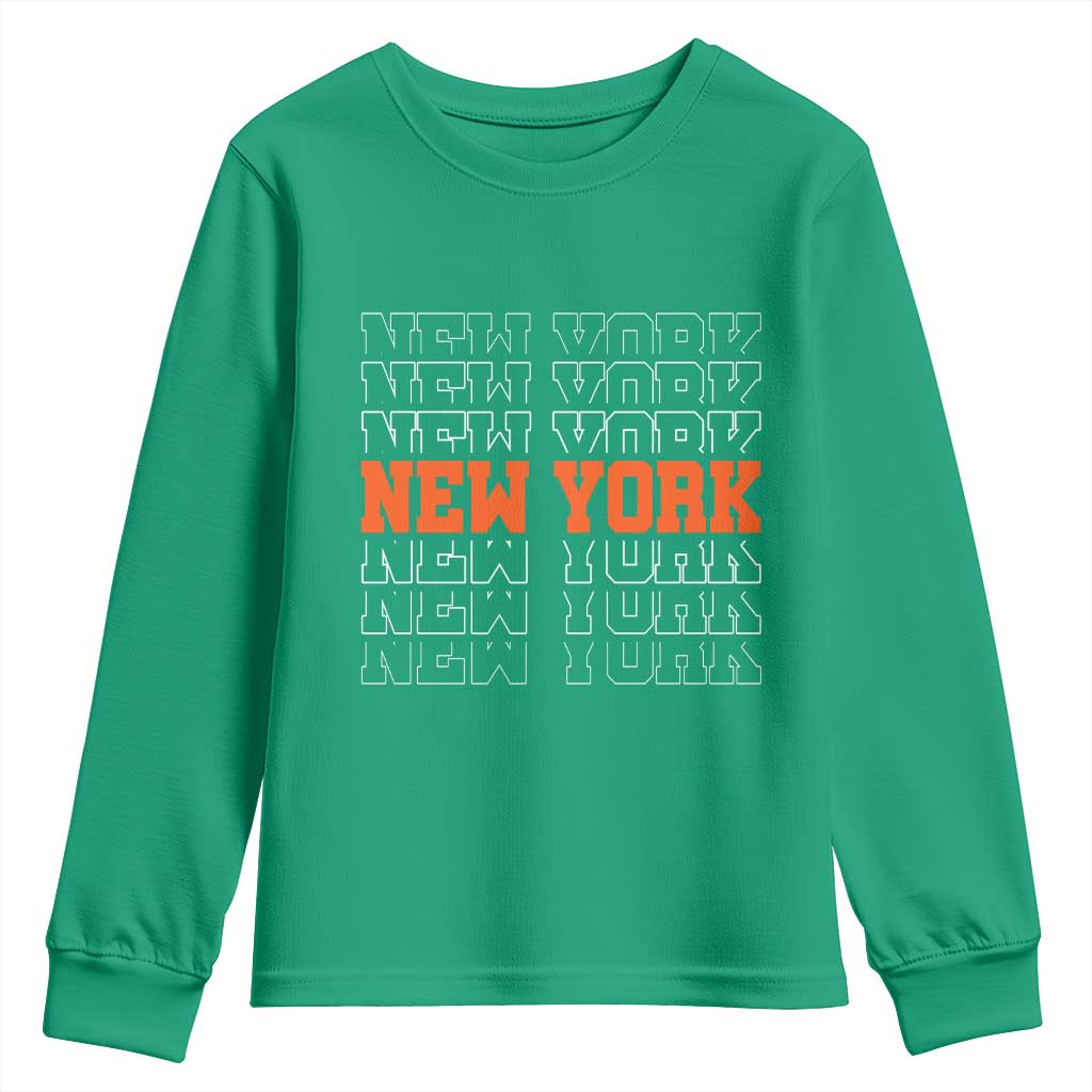 Vintage New York Youth Sweatshirt Name Retro Design