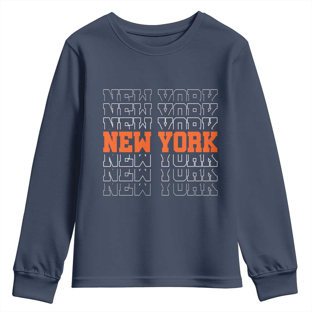 Vintage New York Youth Sweatshirt Name Retro Design