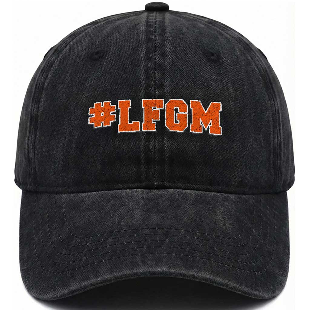 LFGM Washed Cotton Baseball Cap Vintage Retro Throwback Design