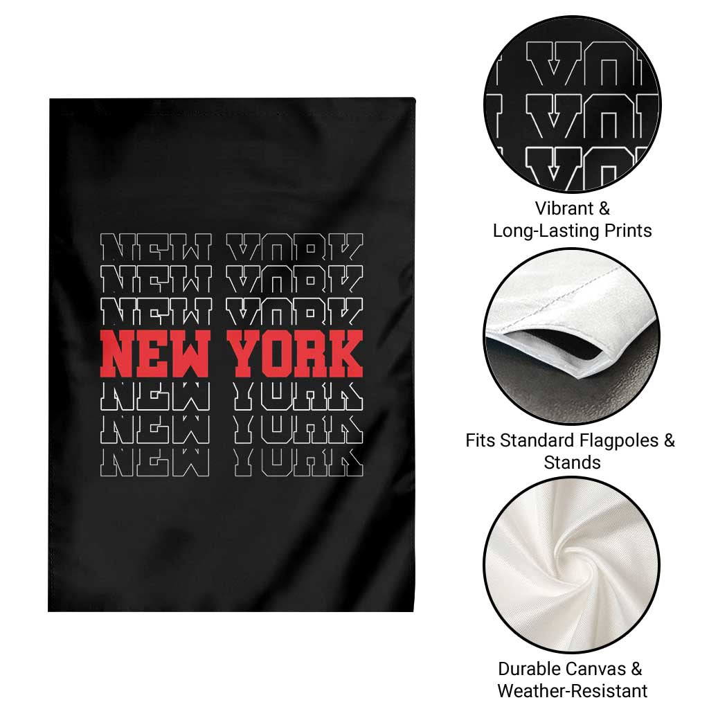 New York Vintage Garden Flag State Pride Classic Throwback Design